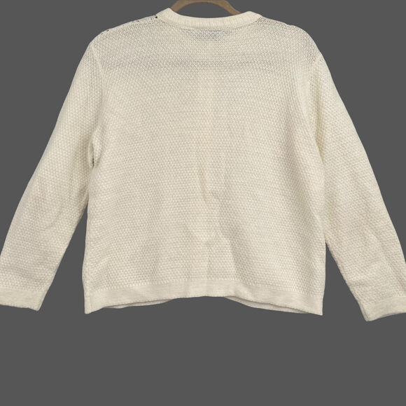 VTG Diversity Sport Cardigan Sweater Women S/M P Vanilla Girl White Grannycore - Picture 7 of 12